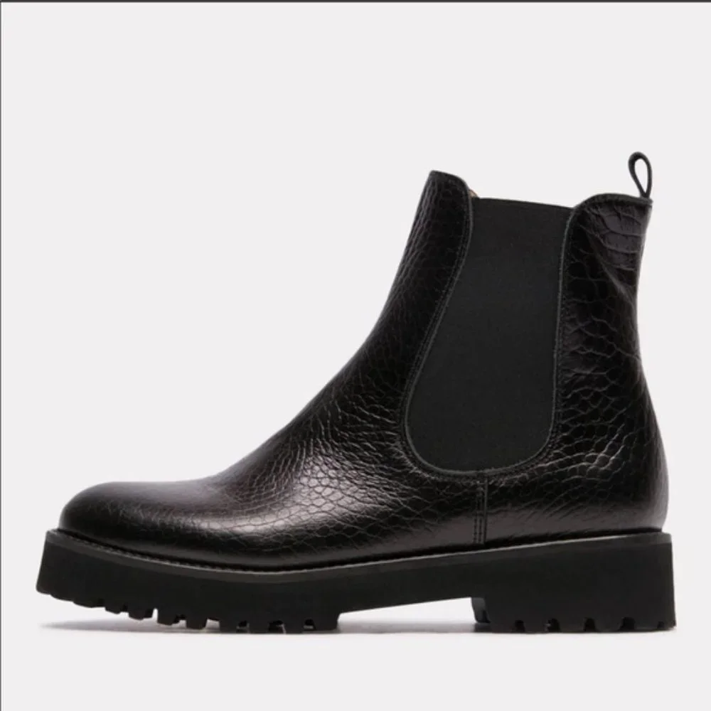Andre Assous Peggy Embossed Croc Chelsea Boot - Picture 4 of 10